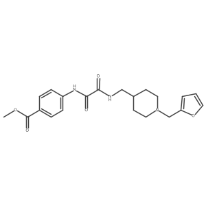 Methyl 4-(2-(((1-(furan-2-ylmethyl)piperidin-4-yl)methyl)amino)-2-oxoacetamido)benzoate Structure