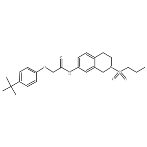 2-(4-(tert-butyl)phenoxy)-N-(2-(propylsulfonyl)-1,2,3,4-tetrahydroisoquinolin-7-yl)acetamide Structure