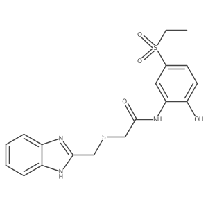 2-[(1H-benzimidazol-2-ylmethyl)sulfanyl]-N-[5-(ethylsulfonyl)-2-hydroxyphenyl]acetamide Structure