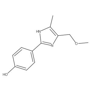 4-[4-(methoxymethyl)-5-methyl-1H-imidazol-2-yl]phenol结构式