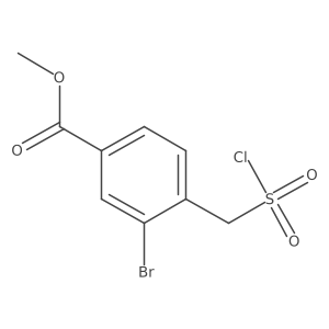 3-Bromo-4-(chlorosulfonylmethyl)benzoic acid methyl ester结构式