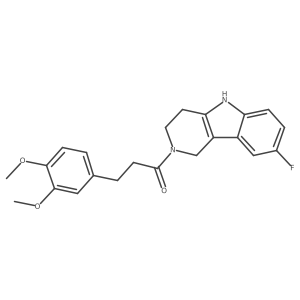 2-[3-(3,4-dimethoxyphenyl)propanoyl]-8-fluoro-2,3,4,5-tetrahydro-1H-pyrido[4,3-b]indole结构式