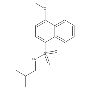 N-isobutyl-4-methoxy-1-naphthalenesulfonamide结构式