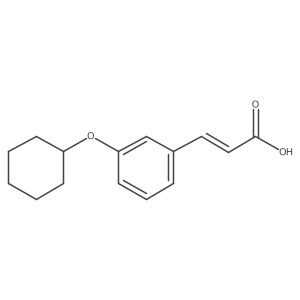 3-[3-(Cyclohexyloxy)phenyl]prop-2-enoic acid Structure