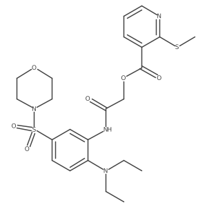 {[2-(Diethylamino)-5-(morpholine-4-sulfonyl)phenyl]carbamoyl}methyl 2-(methylsulfanyl)pyridine-3-carboxylate Structure
