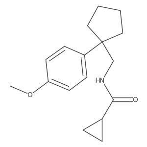N-((1-(4-methoxyphenyl)cyclopentyl)methyl)cyclopropanecarboxamide结构式