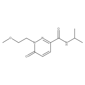 n-Isopropyl-1-(2-methoxyethyl)-6-oxo-1,6-dihydropyridazine-3-carboxamide结构式