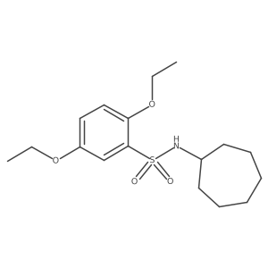N-cycloheptyl-2,5-diethoxybenzenesulfonamide Structure