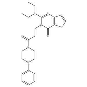 2-(diethylamino)-3-[3-oxo-3-(4-phenylpiperazin-1-yl)propyl]-3H,4H-thieno[3,2-d]pyrimidin-4-one Structure