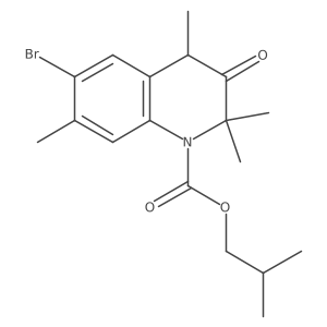 2-methylpropyl 6-bromo-2,2,4,7-tetramethyl-3-oxo-4H-quinoline-1-carboxylate Structure