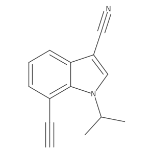 7-ethynyl-1-isopropyl-1H-indole-3-carbonitrile结构式