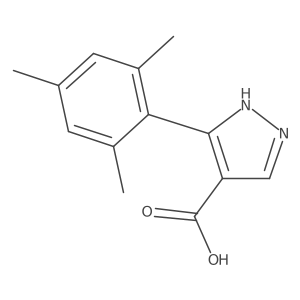 5-(2,4,6-trimethylphenyl)-1H-pyrazole-4-carboxylic acid Structure
