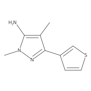 1,4-Dimethyl-3-(thiophen-3-YL)-1H-pyrazol-5-amine结构式