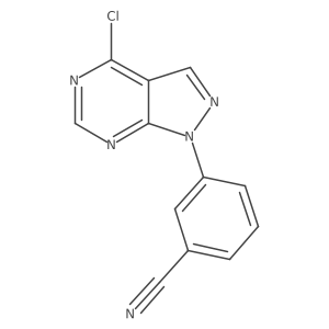 3-(4-Chloro-1H-pyrazolo[3,4-D]pyrimidin-1-YL)benzonitrile Structure