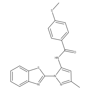 N-(1-(benzo[d]thiazol-2-yl)-3-methyl-1H-pyrazol-5-yl)-4-(methylthio)benzamide Structure
