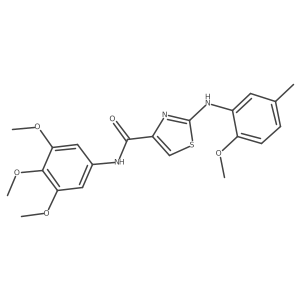 2-((2-methoxy-5-methylphenyl)amino)-N-(3,4,5-trimethoxyphenyl)thiazole-4-carboxamide Structure