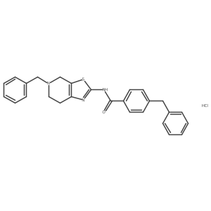 4-benzyl-N-(5-benzyl-4,5,6,7-tetrahydrothiazolo[5,4-c]pyridin-2-yl)benzamide hydrochloride Structure