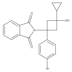 2-[trans-1-(4-Bromophenyl)-3-cyclopropyl-3-hydroxycyclobutyl]-1H-isoindole-1,3(2H)-dione结构式