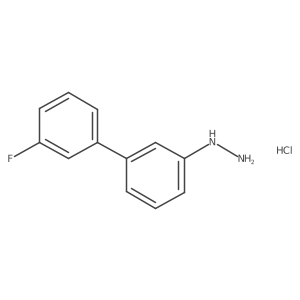 3'-Fluoro-biphenyl-3-yl)-hydrazine hydrochloride结构式