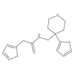 2-(thiophen-2-yl)-N-{[4-(thiophen-2-yl)oxan-4-yl]methyl}acetamide Structure