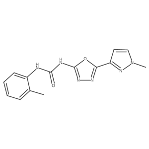 1-(5-(1-methyl-1H-pyrazol-3-yl)-1,3,4-oxadiazol-2-yl)-3-(o-tolyl)urea Structure