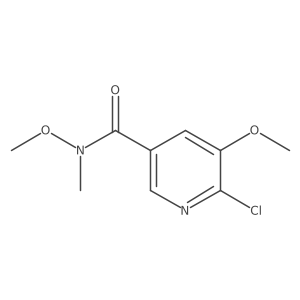 6-chloro-N,5-dimethoxy-N-methylpyridine-3-carboxamide Structure