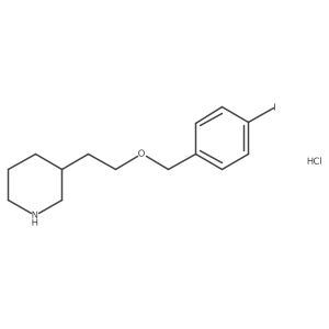 3-{2-[(4-Iodobenzyl)oxy]ethyl}piperidine hydrochloride Structure