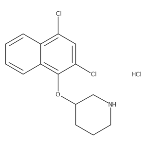 3-[(2,4-Dichloro-1-naphthyl)oxy]piperidine hydrochloride Structure