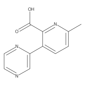 6-Methyl-3-pyrazin-2-ylpyridine-2-carboxylic acid结构式