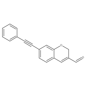 7-(Phenylethynyl)-2H-chromene-3-carbaldehyde Structure