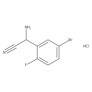 2-Amino-2-(5-bromo-2-fluorophenyl)acetonitrile hydrochloride Structure