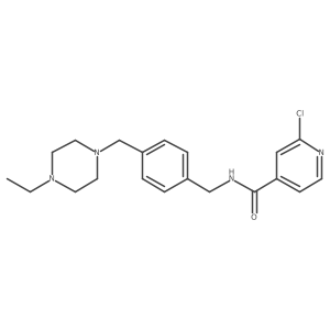2-chloro-N-[[4-[(4-ethylpiperazin-1-yl)methyl]phenyl]methyl]pyridine-4-carboxamide结构式