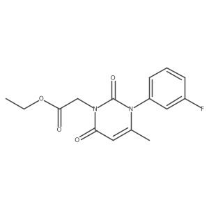 ethyl [3-(3-fluorophenyl)-4-methyl-2,6-dioxo-3,6-dihydropyrimidin-1(2H)-yl]acetate结构式