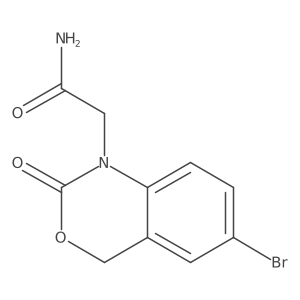 2-(6-bromo-2-oxo-4H-3,1-benzoxazin-1-yl)acetamide结构式