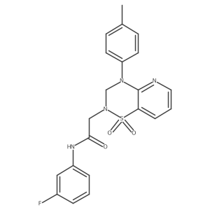 2-(1,1-dioxido-4-(p-tolyl)-3,4-dihydro-2H-pyrido[2,3-e][1,2,4]thiadiazin-2-yl)-N-(3-fluorophenyl)acetamide Structure