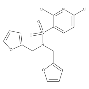 2,6-dichloro-N,N-bis[(furan-2-yl)methyl]pyridine-3-sulfonamide Structure