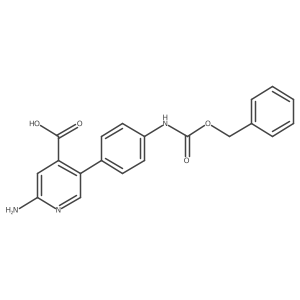 2-Amino-5-(4-Cbz-aminopheny)isonicotinic acid结构式
