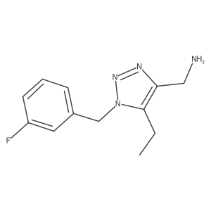 {5-ethyl-1-[(3-fluorophenyl)methyl]-1H-1,2,3-triazol-4-yl}methanamine结构式