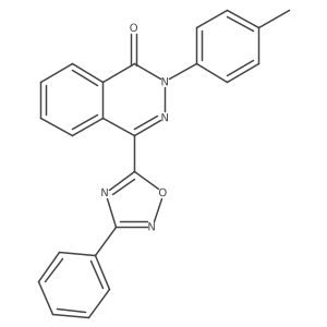 4-(3-phenyl-1,2,4-oxadiazol-5-yl)-2-(p-tolyl)phthalazin-1(2H)-one结构式