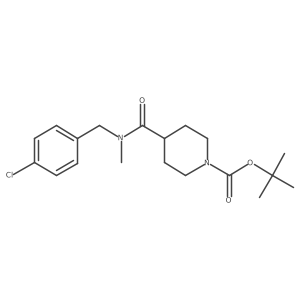 tert-Butyl 4-((4-chlorobenzyl)(methyl)carbamoyl)piperidine-1-carboxylate结构式