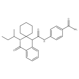 2'-(butan-2-yl)-N-(4-carbamoylphenyl)-1'-oxo-1',4'-dihydro-2'H-spiro[cyclohexane-1,3'-isoquinoline]-4'-carboxamide Structure