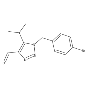 1-[(4-bromophenyl)methyl]-5-(propan-2-yl)-1H-1,2,3-triazole-4-carbaldehyde结构式