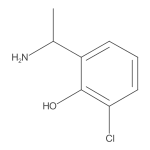 2-(1-Aminoethyl)-6-chlorophenol结构式