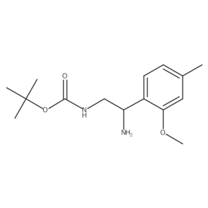 tert-butyl N-[2-amino-2-(2-methoxy-4-methylphenyl)ethyl]carbamate Structure