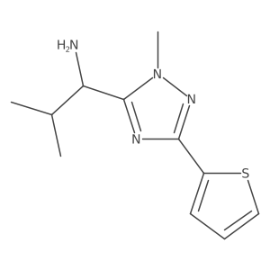 2-methyl-1-[2-methyl-5-(2-thienyl)-1,2,4-triazol-3-yl]propan-1-amine Structure