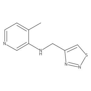 4-methyl-N-(1,2,3-thiadiazol-4-ylmethyl)pyridin-3-amine结构式