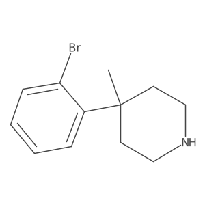 4-(2-Bromophenyl)-4-methylpiperidine结构式