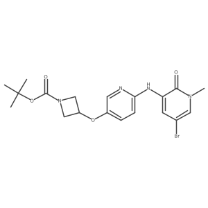 tert-Butyl 3-(6-(5-Bromo-1-methyl-2-oxo-1,2-dihydropyridin-3-ylamino)pyridin-3-yloxy)azetidine-1-carboxylate结构式