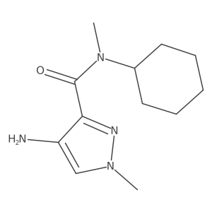 4-Amino-N-cyclohexyl-N,1-dimethyl-1H-pyrazole-3-carboxamide结构式