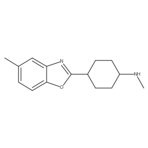 Cyclohexanamine, N-methyl-4-(5-methyl-2-benzoxazolyl)- Structure